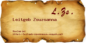 Leitgeb Zsuzsanna névjegykártya